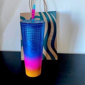 BNWT 2023 Tim Singleton x Starbucks Rainbow Grid 24 oz Tumbler